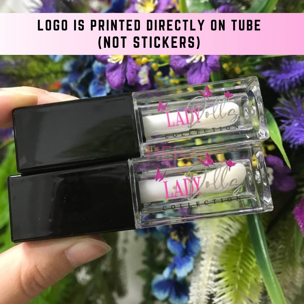 Customized Square 5ml Empty Lip Oil / Lip Gloss Tubes