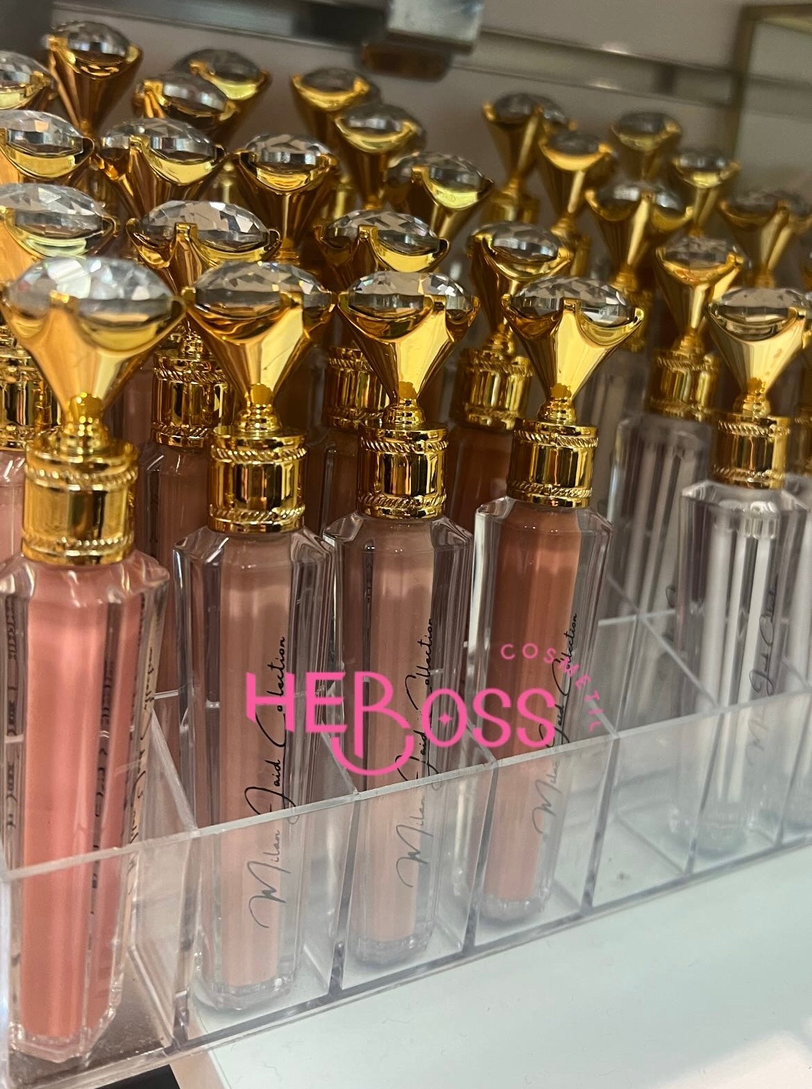 Customized 3ml Clear Empty Diamond Lip Gloss Tubes