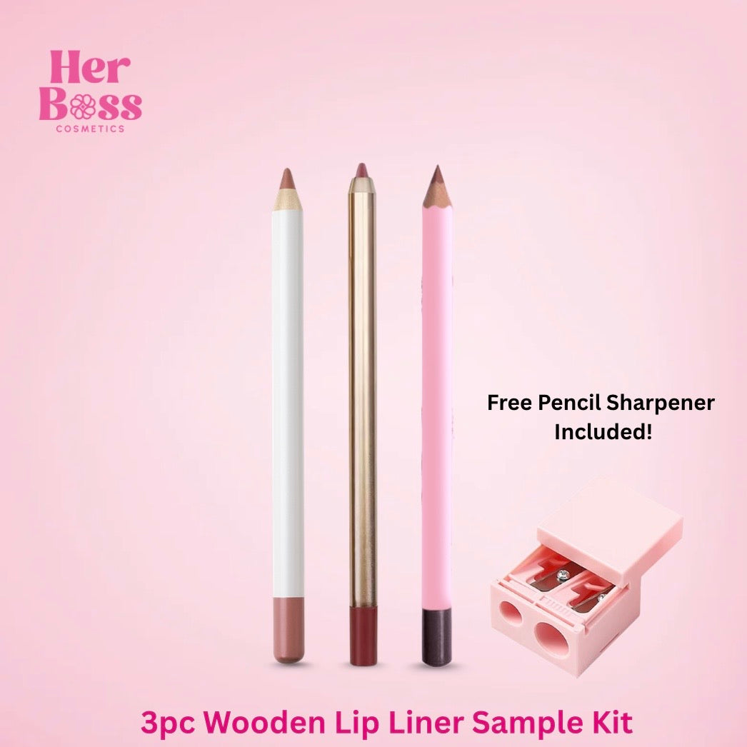 3Pc Wooden Lip Liner - Sample Kit