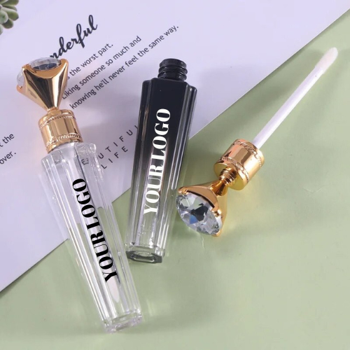 Customized 3ml Clear Empty Diamond Lip Gloss Tubes