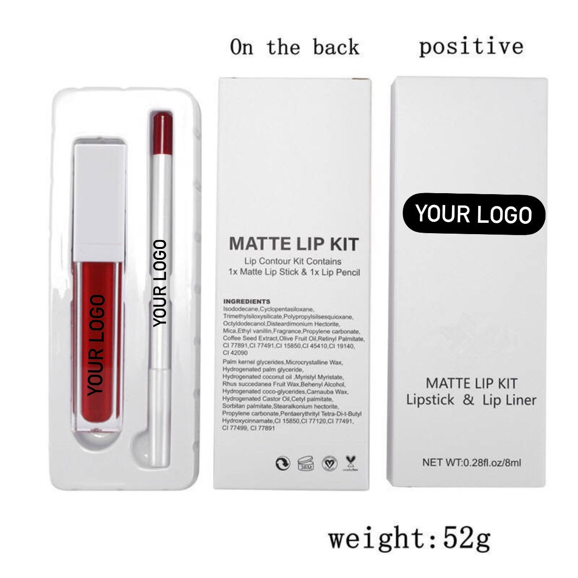 Matte Lipstick Lip Kit - Private Label