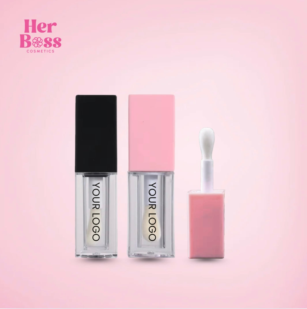 Customized Square 5ml Empty Lip Oil / Lip Gloss Tubes