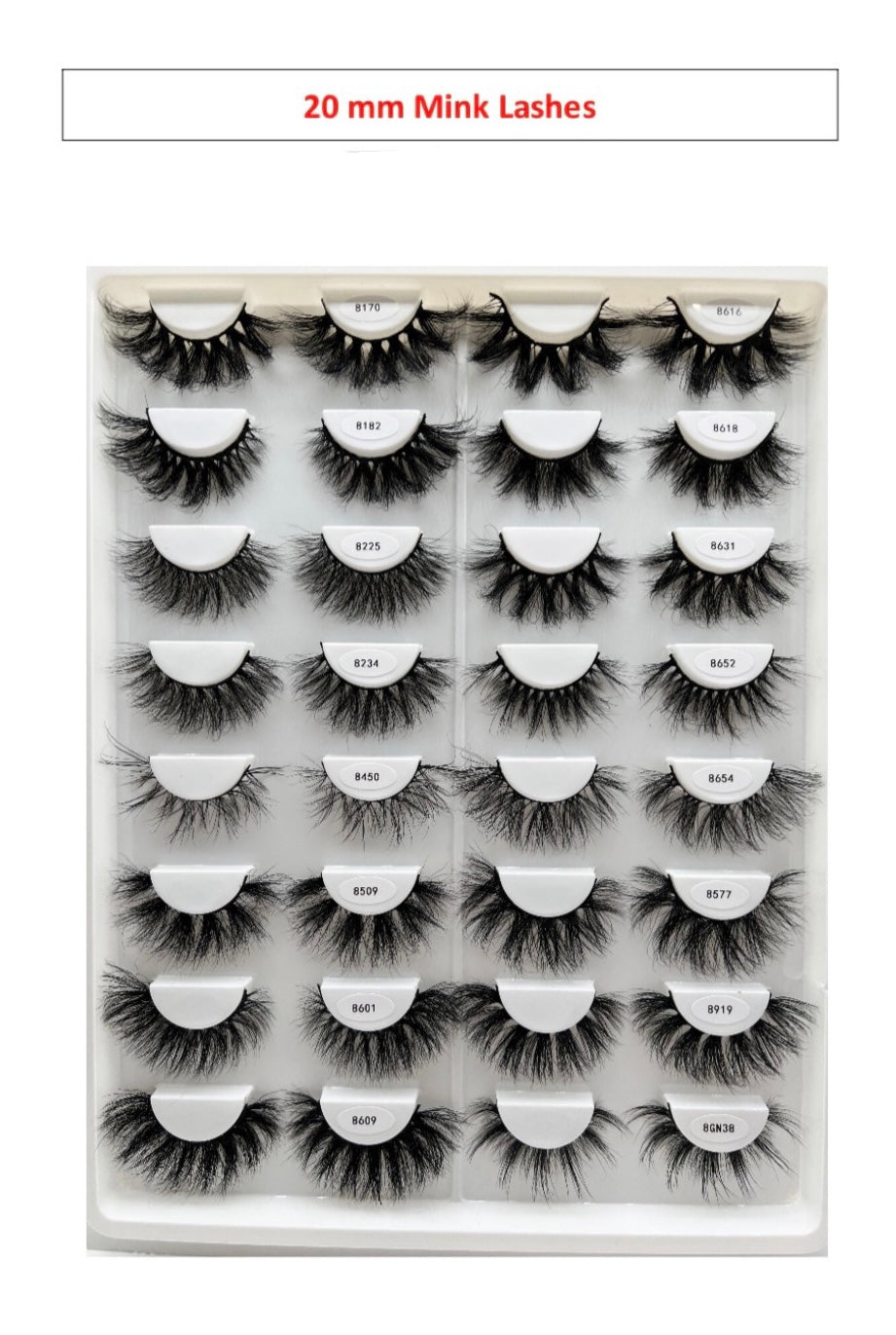 Wholesale Lashes w/ Customized Paper Boxes (15MM-23MM)