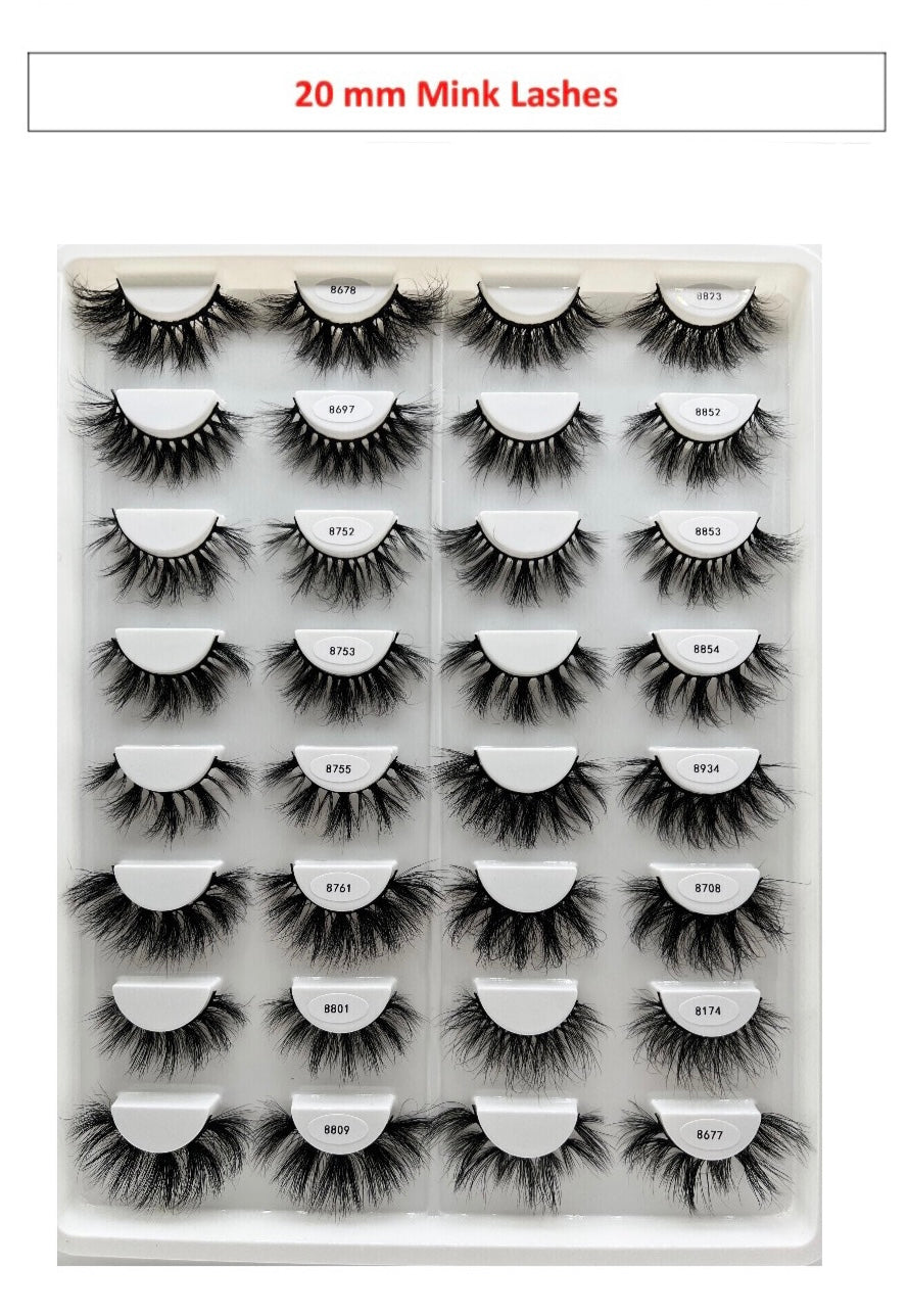 Wholesale Lashes w/ Customized Paper Boxes (15MM-23MM)