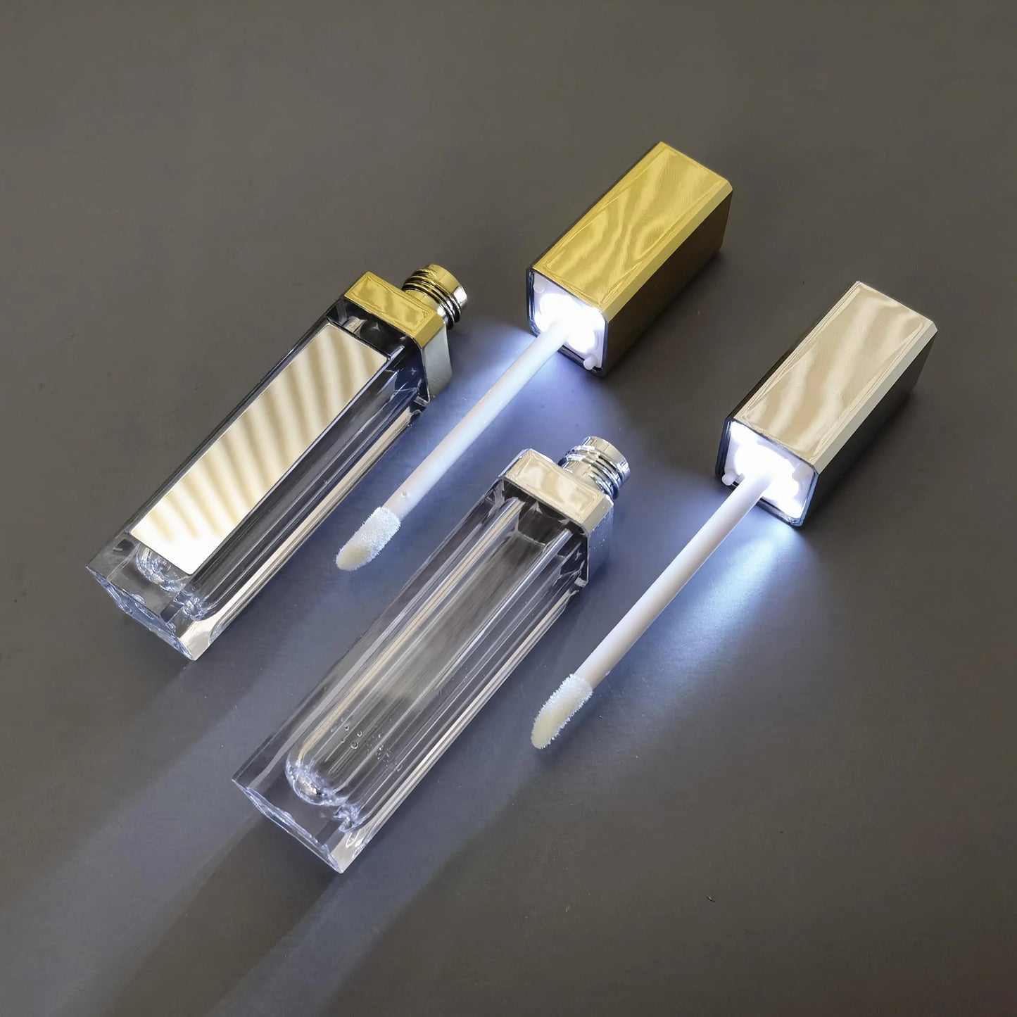 Customized Mirror & LED Light Up 7ml Empty Lipgloss Tubes