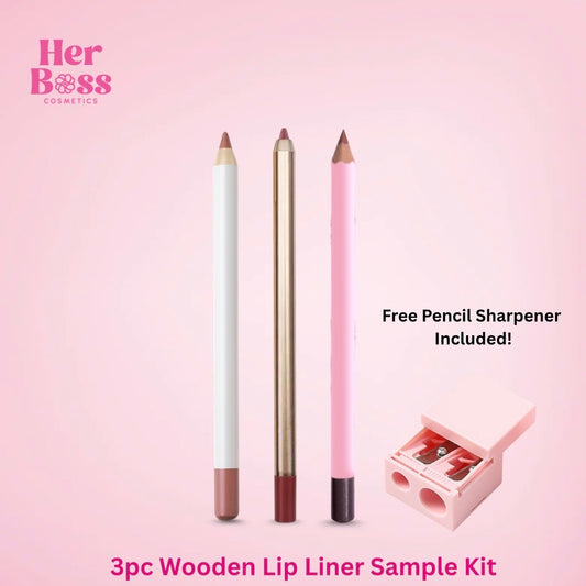 3Pc Wooden Lip Liner - Sample Kit