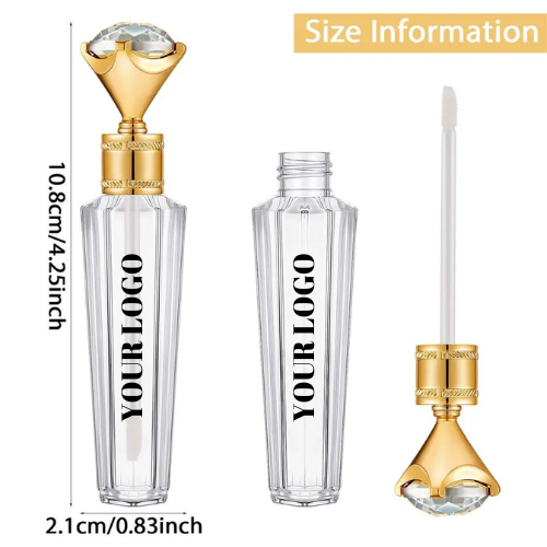 Customized 3ml Clear Empty Diamond Lip Gloss Tubes
